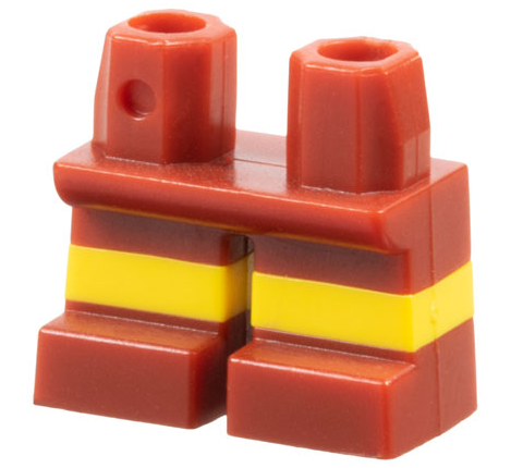 Legs Short with Molded Horizontal Yellow Stripes  Pattern
