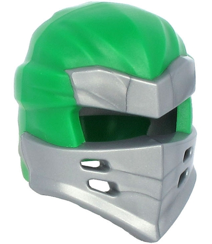 Minifigure, Headgear Ninjago Wrap Type 7 with 4 Slits on Front with Molded Flat Silver Armor Pattern