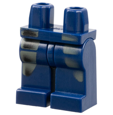 LEGO part Hips and Legs with Alpha Team Dark Gray Pockets on Both Sides Pattern (Deep Sea Dash) 970c00pb0033