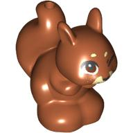 Squirrel, Friends / Elves with Black, Reddish Brown and White Eyes and Winky Face, Freckles, Nose and Mouth Pattern