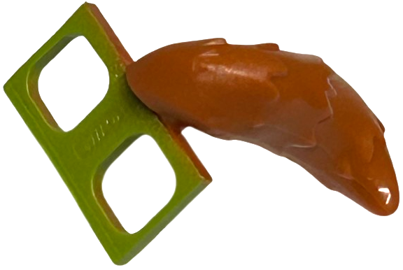 Minifigure Costume Tail Fluffy with Lime Hips Attachment Pattern
