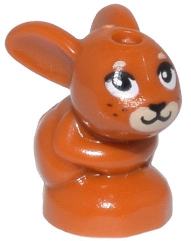 Bunny / Rabbit, Friends, Baby, Sitting with Black Eyes, Nose, and Whiskers and Tan Muzzle Pattern