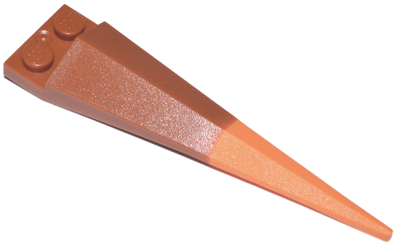 Plate, Modified 1 x 2 with Angular Extension with Molded Flexible Orange Tip Pattern