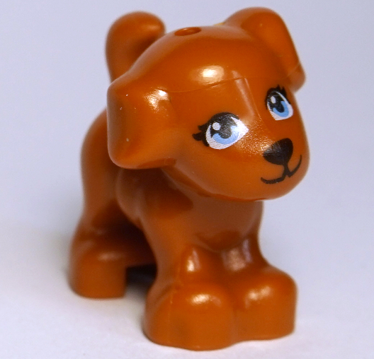 Dog, Friends, Puppy, Standing with Bright Light Blue Eyes and Black Nose, Mouth and Eyelashes Pattern (Coco)
