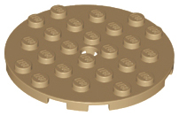 Plaat, Rond 6 x 6 met Gat