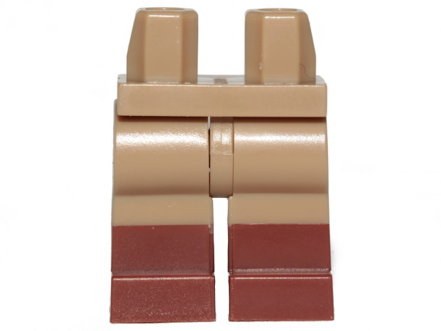 Hips and Legs with Molded Reddish Brown Lower Legs / Boots  Pattern