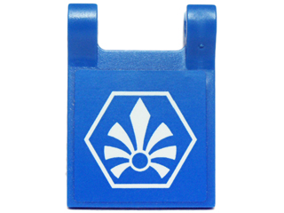 Vlag 2 x 2 Vierkant met Wit Chima Logo in Zeshoek Patroon (Sticker) - Set 70010