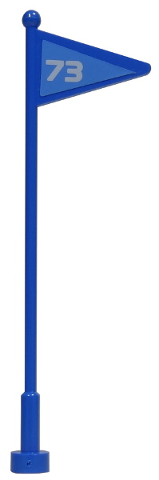 Flag on Antenna Whip with 73 Pattern (Stickers) - Set 6573