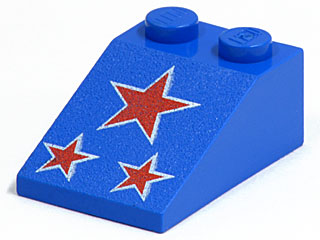 Slope 33 3 x 2 with Red Stars Pattern
