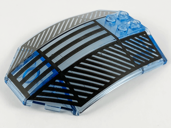 Windscreen 8 x 6 x 2 Curved with Black Lines Pattern