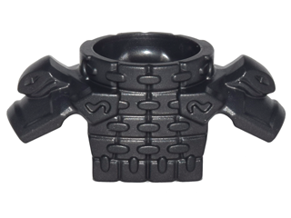 Minifigure Armor Breastplate with Round Collar, Chain Mail, Shoulder Pads with Snake Heads and 1 Stud on Back