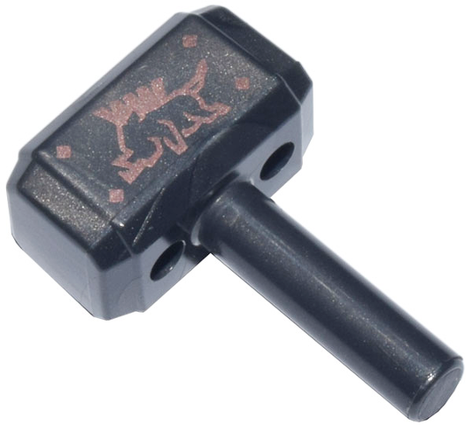 Minifigure, Utensil Tool Sledgehammer (Mjolnir, Hammer) with 4 Copper Rivets and Razorback on Both Sides Pattern