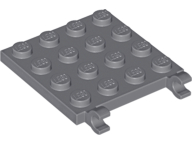 Plate, Modified 4 x 4 with 2 Open O Clips (Horizontal Grip)