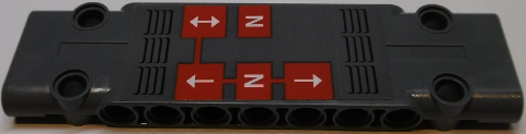 Technic, Piastra Pannello 3 x 11 x 1 con Lettera 'N', Frecce Dritte e Motivo Griglie di Sfiato (Adesivo) - Set 42055