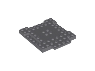 Brick, Modified 8 x 8 x 2/3 with 1 x 4 Indentations and 1 x 4 Plate