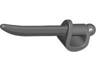 Minifigurine, Arme Épée, Cimeterre / Sabre avec Poignée Grande et Garde Ovale