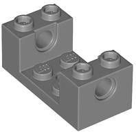 Technic, Steen 2 x 4 x 1 1/3 met Pin Holes en 2 x 2 Cutout
