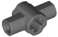 Technic, Axle Connector Hub with Two Bar Holders Perpendicular (Lightsaber Hilt)