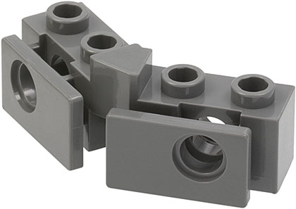 Technic, Brick 1 x 2 - 1 x 2 Angled with Bumper Holder, Open Front