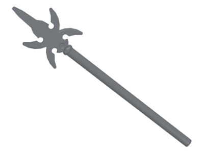Minifigure, Weapon Pike with 4 Side Blades