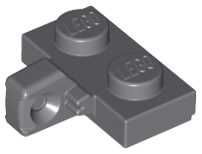 Hinge Plate 1 x 2 Locking with 1 Finger on Side with Bottom Groove