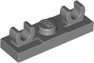 Plate, Modified 1 x 3 with 2 Open O Clips on Top