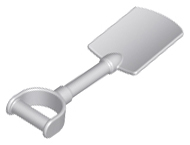 Duplo Utensil Shovel / Spade with D Handle and Short Blade (total length 75mm)