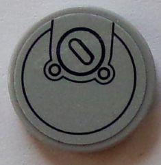Tile, Round 2 x 2 with Bottom Stud Holder with Filler Cap Pattern (Sticker) - Set 60073