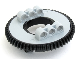 Technic Turntable 60 Tooth with Black Top with Beveled Teeth (18939 / 18938)