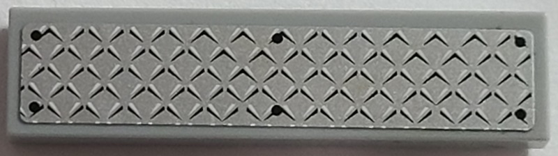 Piastrella 1 x 4 con Piastra Battistrada Argento e 6 Rivetti (Adesivo) - Set 3179 / 7636 / 7642 / 7942 / 7944 / 8191