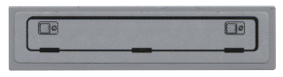 Tile 1 x 4 with Service Door with Two Handles on Gray Background Pattern (Sticker) - Set 7743