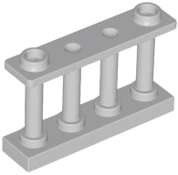 Fence 1 x 4 x 2 Spindled with 2 Studs