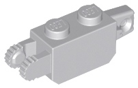 Hinge Brick 1 x 2 Locking with 1 Finger Vertical End and 2 Fingers Vertical End, 9 Teeth