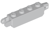 Hinge Brick 1 x 4 Locking with 1 Finger Vertical End and 2 Fingers Vertical End, 9 Teeth