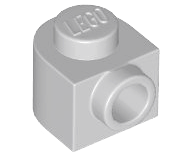 Brick, Round 1 x 1 x 2/3 Half Circle Extended with Side Stud