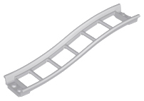 Train, Track Roller Coaster Ramp Small, 3 Bricks Elevation