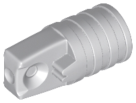 Hinge Cylinder 1 x 2 Locking with 1 Finger and Axle Hole on Ends without Slots