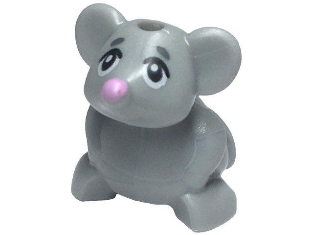 Mouse, Disney Princess / Friends with Black Eyes and Bright Pink Nose Pattern