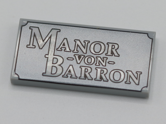 Tile 2 x 4 with 'Manor von Barron' Pattern