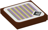 Tile 2 x 2 with Super Mario Scanner Code Galoomba Pattern (Sticker) - Set 71394
