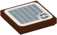 Tile 2 x 2 with Super Mario Scanner Code 2 Arrows Cycle Pattern (Sticker) - Set 71401