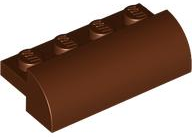Slope, Curved 2 x 4 with 4 Recessed Studs