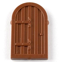 Shutter for Window 1 x 2 x 2 2/3 with Rounded Top