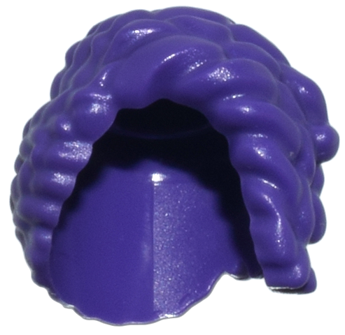 Minifigure, Hair Female Coiled and Braided, Swept over Left Side