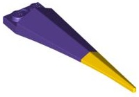 LEGO onderdeel Plate, Modified 1 x 2 with Angular Extension with Molded Flexible Yellow Tip Pattern 61406pb01
