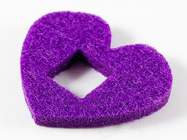 LEGO onderdeel Felt Fabric 4 x 3 Heart Thick with Square Hole 66826