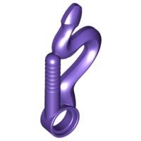 Minifigure, Weapon Whip Bent with Snake Head and Pin Hole