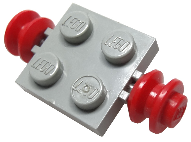 Plate, Modified 2 x 2 with Red Wheels