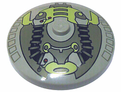 Dish 4 x 4 Inverted (Radar) with Solid Stud with Life on Mars (LoM) Hoses and Machinery Pattern