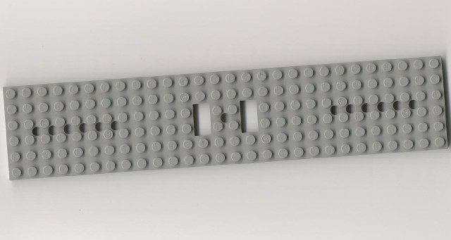 Train Base 6 x 28 with 6 Round Holes Each End